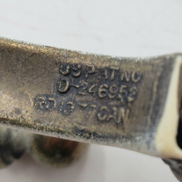 8 Vtg Brass White Enamel Drawer Pull Handles Amerock 5 in 3 Inch Center - Picture 6 of 7